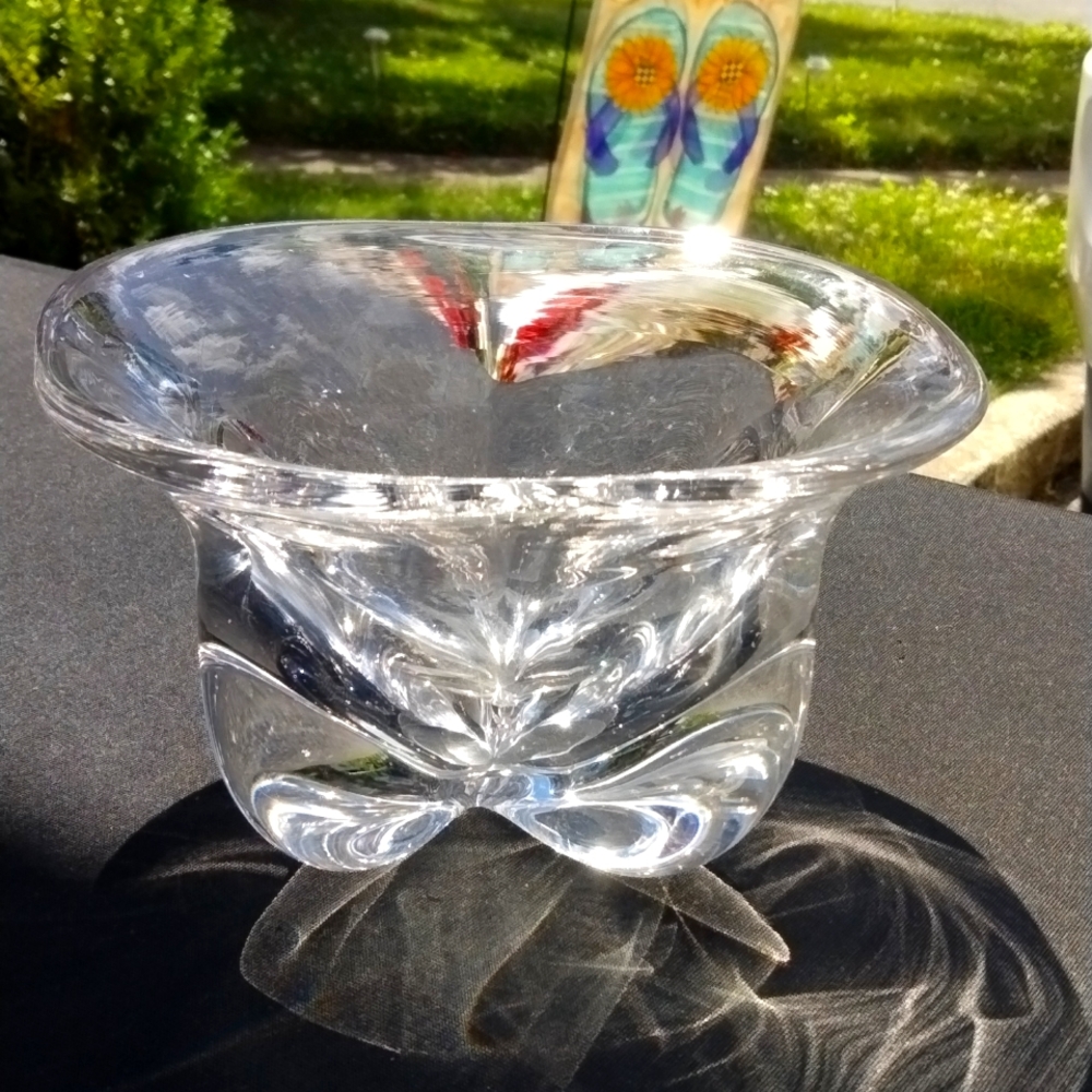 Orrefors clear lead glass 1958 candy bowl perfect condition
